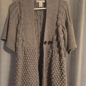 Grey cable knit sweater